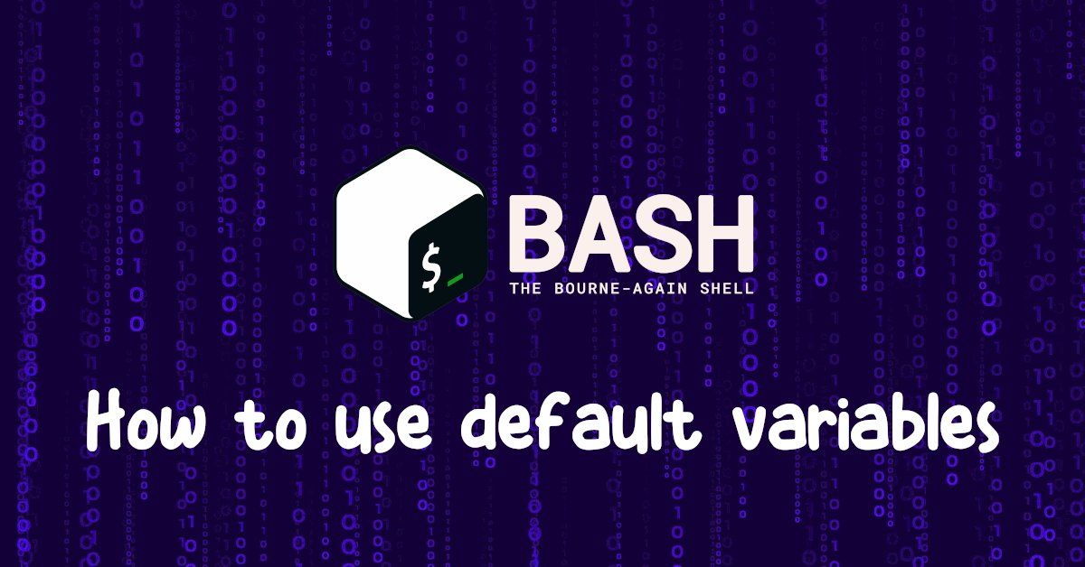 How to use Bash default variables